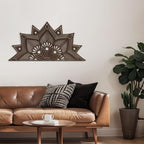 SIGNLEADER Metal Wall Art Decor Flower Minimalist Modern Abstract Wall Sculpture Hangings Home Decoration for Living Room, Bedroom, Bathroom, Kitchen, Outdoor - 30" Bronze