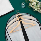 Amylove 40 Pack 60/40inch Garment Bags for Hanging Clothes with Zipper, Clear Garment Dress Covers PEVA Suit Protector for Closet Storage Travel Coat Gown Jacket Organizer(24 x 60 Inch)