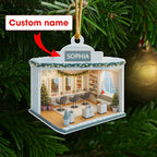 Personalized Hair Salon Christmas Ornament 2025, Custom Acrylic Flat Ornament, Holiday Tree Decoration, Gift for Hairdresser, Stylist & Cosmetologist