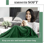 Newwiee 70 Pcs Fleece Throw Blankets Bulk Outdoor Wedding Guest Gifts Soft Lightweight Sleepover Lap Blankets Pet Home Sofa Couch Office Donation Homeless, 50 x 60 Inch (Green)