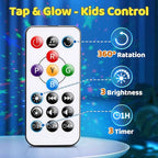PIKOY Nursery Night Light with Sounds Star Projector Christmas Gifts for Grandkids | 15 Sounds Baby Christmas Gifts | 6 HD Films Boy Toys for Age 3~8 | Remote Control Boy Gifts for Age 3~8