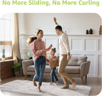 Rabenda 24 Pcs Grippers for Rugs, Non Slip Rug Pads for Hardwood Floors and Tiles, Reusable Rug Tape for Area Rugs, Dual Sided Adhesive Rug Pad Gripper Keep Corners Flat(Black)