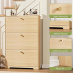 Nicetree Shoe Storage Cabinet, Slim Shoe Cabinet, Hidden Shoe Rack Cabinet, Shoe Storage Cabinet for Entryway, Hallway, Foryer, Natural Oak