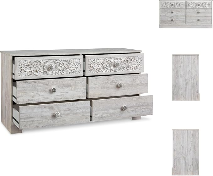Signature Design by Ashley Paxberry Boho Dresser, Whitewash