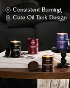 Valentine Candles, Winter Candles Set | Holiday Scented Candles Gift Set | 4 Pack Candles for Home Scented Candle,Cherry Vanilla Oud Sandalwood Coffee Candle,Gift Set for Women and Men,Soy Wax 14 oz