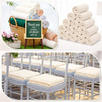 Newwiee 24 Pcs Fleece Throw Blankets Bulk 50'' x 60'' Oeko-tex Standard 100 Certified Spring Outdoor Wedding Guest Blankets Lightweight for Sleepover Donation Lap Pet Sofa Home (Cream White)