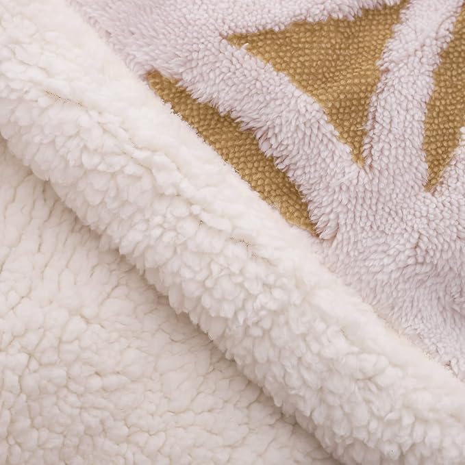 LOMAO Sherpa Fleece Blanket Fuzzy Soft Throw Blanket Dual Sided Blanket for Couch Sofa Bed (Khaki, 51"x63")
