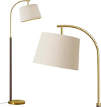 63" Wood Floor Lamp for Living Room Dimmable Standing Lamp with Remote & Foot Switch, 3 Color Temperatures Tall Lamp Mid Century Modern Floor Lamp for Bedroom Office, 9W Bulb Included, Walnut Brown