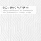 Exclusivo Mezcla Ultrasonic Twin Quilt Bedding Set, Lightweight White Bedspreads Soft Modern Geometric Coverlet Set for All Seasons (1 Quilt and 1 Pillow Sham)