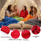 Newwiee 12 Pcs Fleece Throw Blankets Bulk 50'' x 60'' Oeko-tex Standard 100 Certified Spring Outdoor Wedding Guest Blankets Lightweight for Sleepover Donation Lap Pet Sofa Home (Fluorescent Colors)