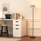LED Floor Lamp - Rotatable Standing Lamp with Touch & Remote Control, 3000-6000K, 22W Modern Floor Reading Light, Dimmable Corner Uplighter for Living Room Bedroom Office, Black