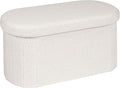 30 Inches Ottoman with Storage,Bedroom Bench with Storage, Ottoman Foot Rest for Living Room,30" L x 15" W x 15" H-White