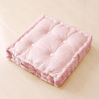 Square Floor Pillows, Large Floor Cushion for Adults Kids, Meditation Floor Pillow Seating Cushion with Shredded Memory Foam and Silk Wadding, 20"x20"x5" Blush