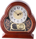 Mantel Clocks for Living Room Mantel Clocks for Living Room Quiet Mantlepiece Clock Vintage Walnut Wooden Table Clock Battery Powered Mantel Clock with Pendulum Swing for Office Desk Shelf