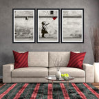 Novatique Colorful Graffiti Wall Art Banksy Canvas Wall Art Abstract Artwork Graffiti Street Print Pictures for Bedroom Living Room Office,24" x 36" x 3pcs