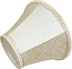 TOOTOO STAR Beige bell lamp shade, 8.75" top x 17.75" bottom x 11" straight height spider shade for Floor Light and Table Lamp, bohemian style decorative light yellow floral pattern