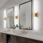 Ralbay Matte Gold 40inch Bathroom Vanity Lights Fixtures Over Mirror 32W Modern LED Modern LED Gold Vanity Light for Bathroom(5500K White Light)