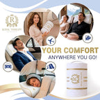 Royal Therapy Travel Memory Foam Pillow, Neck Pillow Bamboo Adjustable Side Sleeper Pillow (Travel 18 x 12 x 5)