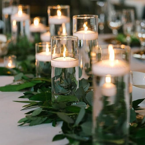12 Pack White Floating Candles, 3 inch Unscented and Non-Dripless Wax Burning for 13-15 Hours, Floating Candles Used for Cylindrical Vases Centerpieces Parties Wedding and Home Decorations
