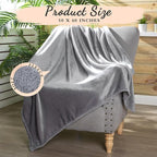 Tinideya 6 Pcs Flannel Fleece Throw Blanket Bulk 50 x 60 Inch Soft Fleece Blanket Warm Throw Blanket Coral Blankets for Couch Sofa Home Wedding Gifts Season (Light Gray)
