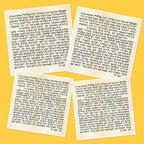 My Daily Styles 4 (Four Sheets) Mezuzah Non-Kosher Klaf Printed Paper Parchment Hebrew Mezuza 4" x 4" Count 4 (Four) Klafs Included
