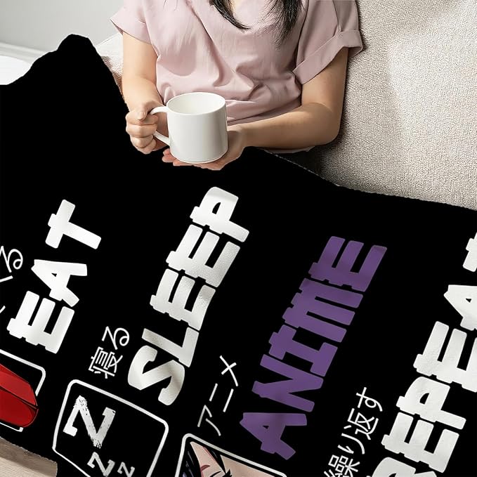 Anime Blanket for Girls Boys Anime Gifts Throw Blanket for Women Mens Lightweight Fuzzy Cozy Plush Flannel Fleece Blankets for Bed Decor 60"x80"