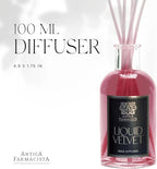 Antica Farmacista Home Ambiance Diffuser - Long-Lasting Reed Scent Diffuser - Luxury Room Freshener Gift - Liquid Velvet, 3.4 fl oz