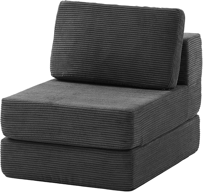 FILUXE Modular Sectional Sofa, Modern Modular Sofa Couch with Deep Seat，Comfy Cloud Couch, Sectional Couches for Living Room, Bedroom and Apartment，1-Seater，Dark Grey