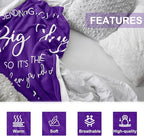 Pubrave Inspirational Gifts for Women, Get Well/Thinking of You/Cheer Up/Birthday Gifts for Women/Girls, Hug/Love Blanket Purple 60x50in