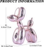 Pink Balloon Dog Decor - Animal, Shelf & Modern Desk Statue - Office Gold Decorations