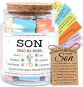 NewEleven Valentines Day Gifts For Son - Christian Easter Gifts for Young Men or Teen Boys - Meaningful Presents For Sons, Kids - Christian Gift For Sons From Mom, Dad - Bible Verse Jar