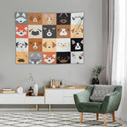 VUMIVI Dog Tapestry Funny Cartoon Pet Patterns Colorful Illustrations Square Animals Tapestry Wall Hanging for Living Room Bedroom Dorm Classroom Aesthetic Decor W40xL30in