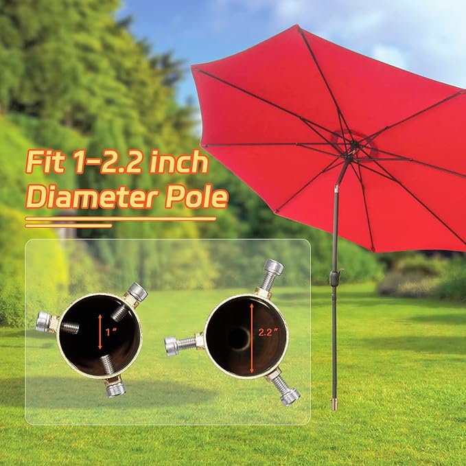 Beach Umbrella Sand Anchor, 2 Pack Heavy Duty Umbrella Stand Outdoor Base 17 Inches Metal No Dig Ground Umbrella Holder, Christmas Tree Stand Base