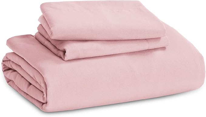 Bedsure Pink Duvet Cover Full Size - 3 Pieces Prewashed Extra Soft Cotton-Like Polyester Bedding Set, Includes 1 Duvet Cover 80x90 Inches with Zipper Closure & 2 Pillow Shams, Comforter Not Included