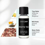 Luxury Hotel Scent White tea Oil Diffuser Refill Kit | Long Lasting Essential Oil for Large Room,HVAC & Car Waterless Fragrance Diffusers| Nanotech Formula| Spa Calming Aromatherapy Oil(20ml/0.7FL oz)