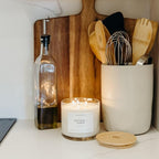 Calyan Wax Co. Vetiver & Tonka 3 Wick Scented Candle - 43 Hour Burn - Luxury 3 Wick Soy Candles - Non Toxic Soy Wax Candles - Long Lasting Large Glass Jar Candle for Home - 14.9oz