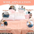 Newwiee 48 Pcs Fleece Throw Blankets Bulk 50'' x 60'' Oeko-tex Standard 100 Certified Spring Outdoor Wedding Guest Blankets Lightweight for Sleepover Donation Lap Pet Sofa Home (Pink Shades)