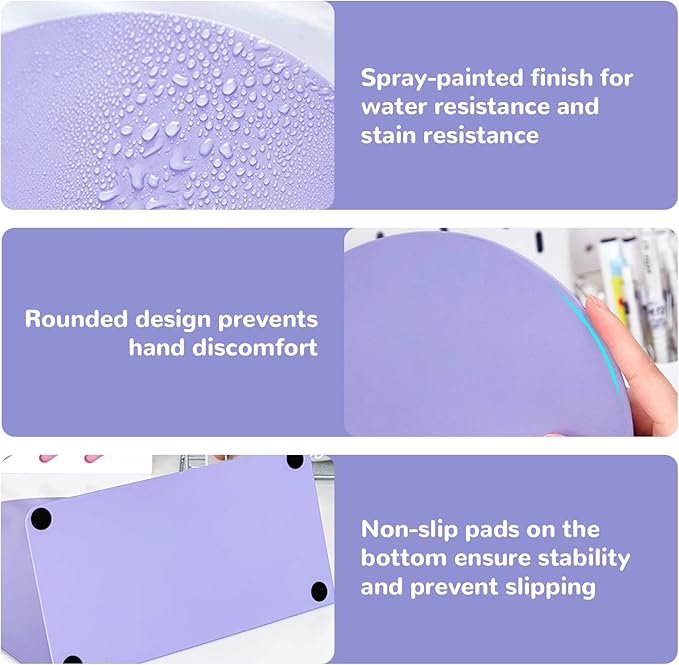Desk Magnetic Message Board, Metal Bulletin/Memo Board with Magnetic Pen Holder and Flower Pins with Stand, Souvenir/Photo Display Board for Home, Office, Dormitory, Apartment, 8 * 11Inch (Pink)