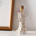 Sympathy Angel Figurines for Loss of Loved Ones Angel Statues Home Decor Serenity Prayer Gifts for Women Resin Sculpted Hand-Painted Figure Bereavement Gift Praying Hands Statue