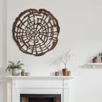 SIGNLEADER Metal Wall Art Decor Wood Rings of Tree Minimalist Modern Abstract Wall Sculpture Hangings Home Decoration for Living Room, Bedroom, Bathroom, Kitchen, Outdoor - 18" Bronze