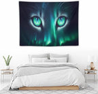 VUMIVI Cat Eye Galaxy Tapestry Mystical Northern Lights Starry Sky Abstract Aurora Art Magical Fantasy Decor Tapestry Wall Hanging for Living Room Bedroom Dorm Classroom Aesthetic Decor W40xL30in