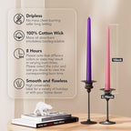 10-Inch Tall Dripless Taper Candles Set of 4 - Red and Green Tapered Candles, Perfect for Christmas - Smokeless, Unscented, Long Burning - Hand Poured, Colored Tall Candlesticks - Christmas