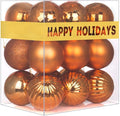 Orange Bronze 3.2" Large Christmas Balls - Christmas Tree Decoration Ornaments Shatterproof Hanging Balls for Birthday Halloween Holiday Wedding Decorations Set of 18pcs