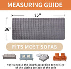 Waterproof Dog Bed Cover Non Slip Couch Covers for Dogs Washable Soft Faux Fur Sofa Cover Couch Covers for 3 Cushion Couch Sofa Pet Friendly (Grey)