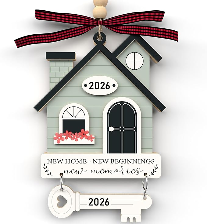 New Home Ornament 2026 - Housewarming Gifts for New Home First House, House Warming Gift for Couple Newhouse Owners Ideas - Home Ornaments for Home - First Home Christmas Ornament 2026