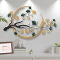 Babyieia 59" Oversized 3D Ginkgo Leaf Metal Wall Art Decor for Living Room, Gold Wall Art Decorations, Large Modern Wall Sculptures, Metal Wall Decor Home Decor for Living Room Dining Room Bedroom