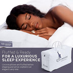 Lincove Down and Feather Luxury Hotel Collection Bed Pillows for Sleeping Made in The USA - 100% Cotton Shell, 600 Thread Count - Soft Hypoallergenic (Queen Size, Pack of 1)