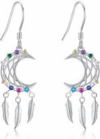URONE 925 Sterling Silver Earrings Hook Dangle Earrings Jewelry Gifts for Women
