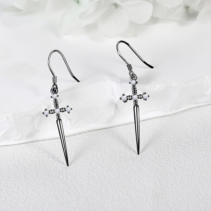 URONE 925 Sterling Silver Earrings Hook Dangle Earrings Jewelry Gifts for Women