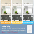 5-Light Bathroom Vanity Light,Brushed Nickel Vanity Lights with Square Frosted Glass,Modern Bathroom Wall Lights Fixtures Over Mirror,Wall Sconces Lighting for Bedroom Living Room,E26